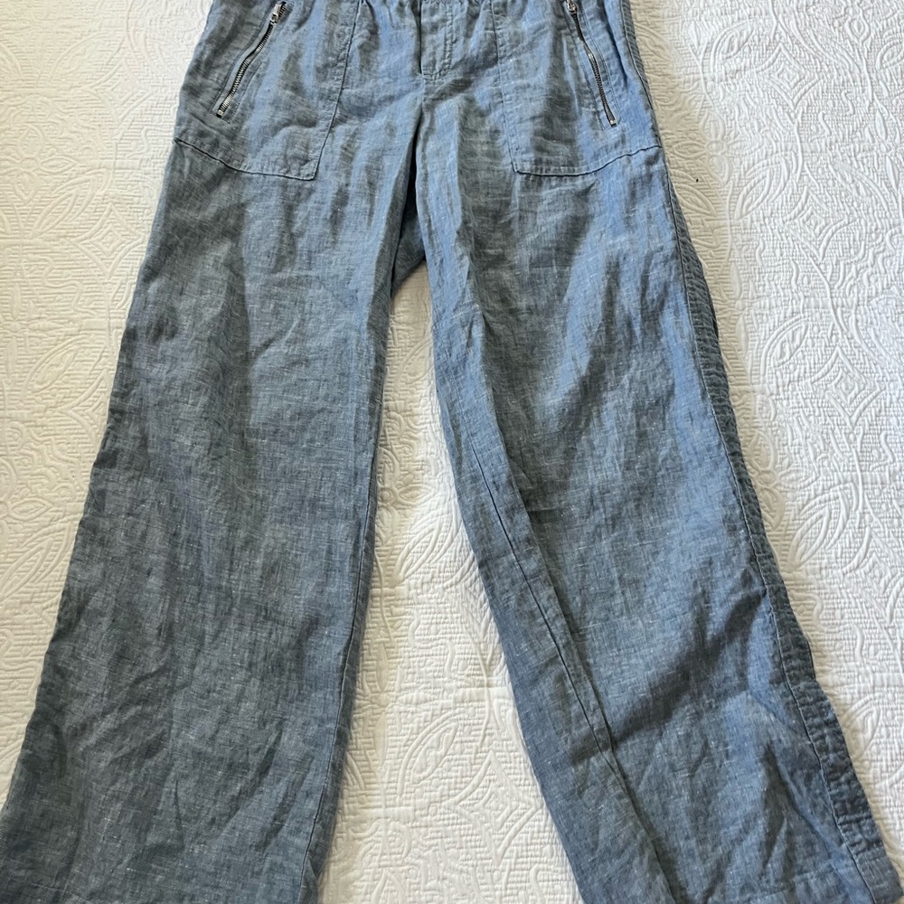 Athleta Women's Cabo Linen Wide Leg Pants 6P